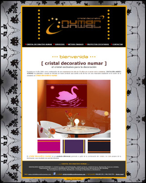 Diseño Web IDG GRUP WEB para CRISTAL DECORATIVO NUMAR (L'Hospitalet - Barcelona). Cristal con leds, Cristal sin leds, Cristal decorativo. Cristal para decoración de alto standing. Todo tipo de diseños, personalizados, a medida.