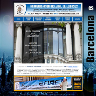 Diseño Web IDG GRUP WEB para FACHADAS ZAREN. Rehabilitación integral de Edificios. Reformas de interiores. Sant Feliu. (Barcelona).