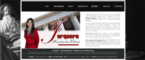 Diseño Web IDG GRUP WEB para JORQUERA PROCURADORA. Procuradoria de los Tribunales de Vic (Barcelona).