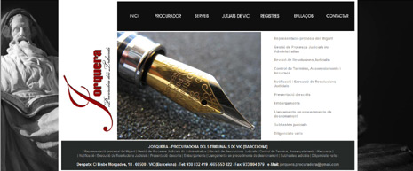 Diseño Web IDG GRUP WEB para JORQUERA PROCURADORA. Procuradoria de los Tribunales de Vic (Barcelona).