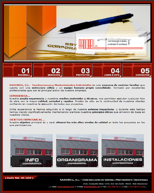Diseño Web IDG GRUP WEB para RADOBELL - CONSTRUCCIONS I MANTENIMENT INDUSTRIAL (Rubi. Barcelona).