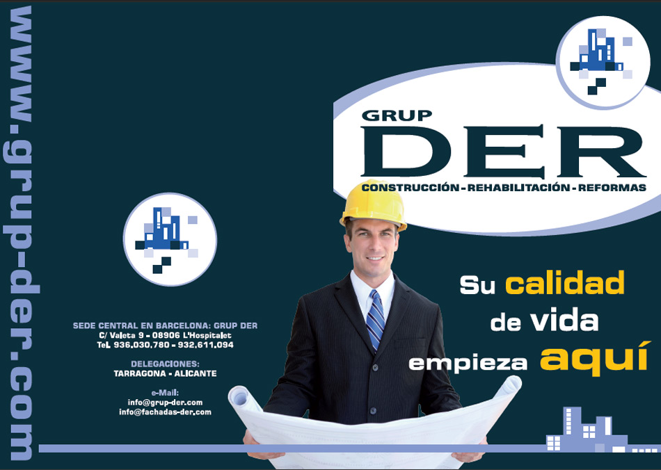 IDG GRUP WEB ::: Imagen Diseño & Gestión Web - Diseño Web - Diseño Imagen Corporativa: Logos, Dipticos, Triptcios, Flyers, Tarjetas, Documentos administrativos (hoja empresa, sobre, factura, albarán,...). Diseño e Imprenta en gran formato. ::: Diseño CARPETA DIPTICO GRUP DER