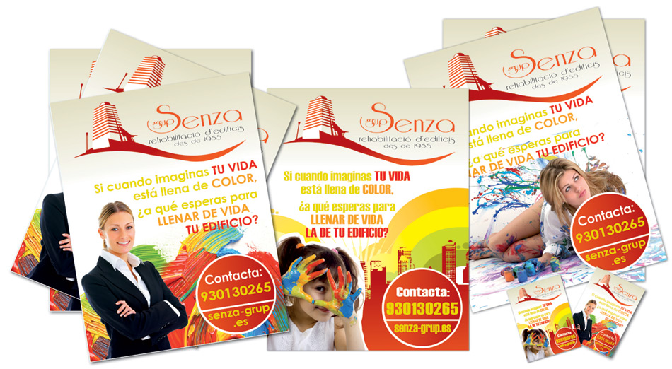 FLYER SENZA REHABILITACIÓ - Campaña Publicitaria Llena tu Edificio de Color - By IDG GRUP WEB (www.idg-grup-web.com)
