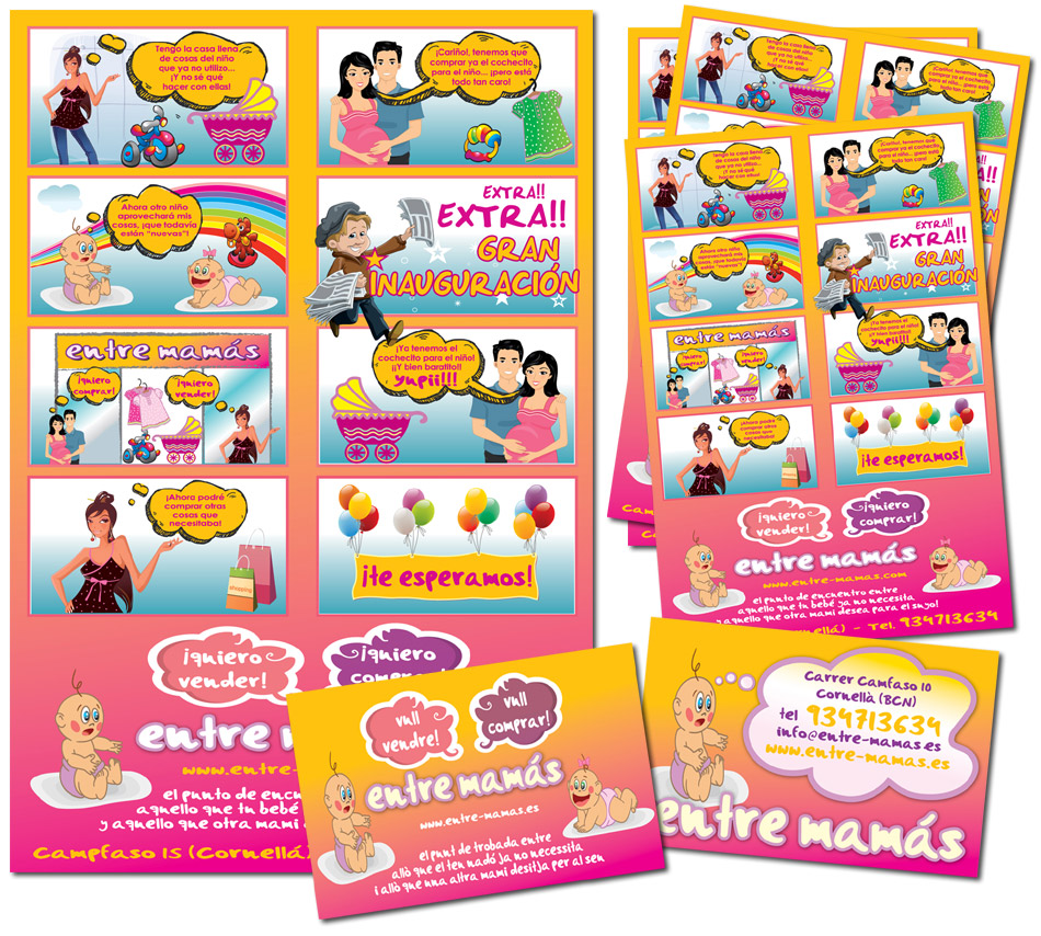 IDG GRUP WEB ::: Imagen Diseño & Gestión Web - Diseño Web - Diseño Imagen Corporativa: Logos, Dipticos, Triptcios, Flyers, Tarjetas, Documentos administrativos (hoja empresa, sobre, factura, albarán,...). Diseño e Imprenta en gran formato. ::: Diseño Flyer & Newsletter LA TIENDA DE MAMA
