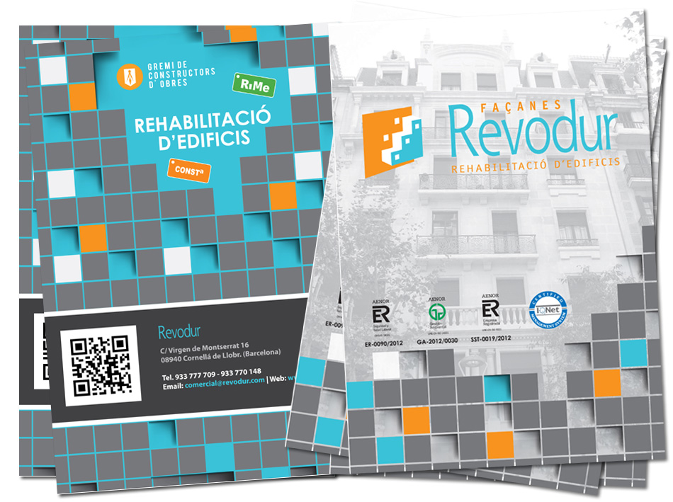 IDG GRUP WEB ::: Imagen Corporativa y Publicidad - Diseño Web - Diseño Imagen Corporativa: Logos, Dipticos, Triptcios, Flyers, Tarjetas, Documentos administrativos (hoja empresa, sobre, factura, albarán,...). Diseño e Imprenta en gran formato. ::: Diseño Flyers REVODUR