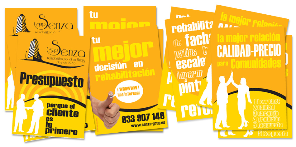 PORTADAS PRESUPUESTOS - DIPTICO CORPORATIVO SENZA REHABILITACIÓ - Campaña Publicitaria Llena tu Edificio de Color - By IDG GRUP WEB (www.idg-grup-web.com)