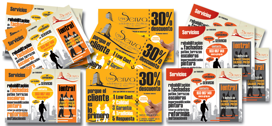 TRÍPTICO SENZA (REHABILITACIÓ EDIFICIS BARCELONA) - Campaña Publicitaria by IDG GRUP WEB (www.idg-grup-web.com)