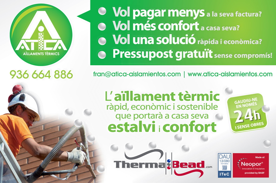 IDG GRUP WEB - IMAGEN CORPORATIVA Y PUBLICIDAD. ROTULACIÓN. Diseñamos LONAS, BANDEROLAS, PANCARTAS para las obras de empresas de construcción y rehabilitación de edificios. Frontlit, microperforadas con rejilla pvc, solvotex,... Cliente: ATICA - AISLAMIENTOS TÉRMICOS