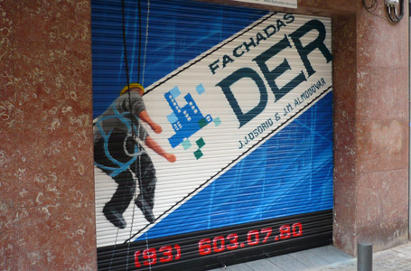 AEROGRAFÍA EN PERSIANA para FACHADAS DER, Esplugues. Barcelona