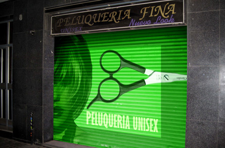 AEROGRAFÍA EN PERSIANA para PELUQUERÍA