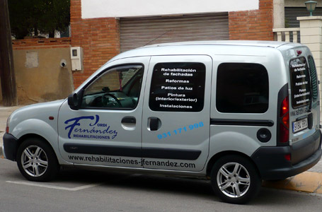 IDG GRUP WEB - ROTULACIÓN COMERCIAL - ROTULACIÓN DE VEHÍCULOS COMERCIALES: Rotulación de Coches, Rotulación de Furgonetas, Rotulación de Camiones, Rotulación de Motos, Rotulación de Barcos,... Rotulación con Vinilo de Corte, Rotulación con Vinilo de Impresión, Rotulación con Vinilo de Fundición, Rotulación Total Covering. ROTULACIÓN VEHÍCULO COMERCIAL (FURGONETA) - Cliente: REHABILITACIONES JORDI FERNANDEZ