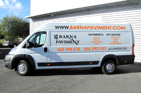 IDG GRUP WEB - ROTULACIÓN COMERCIAL - ROTULACIÓN DE VEHÍCULOS COMERCIALES: Rotulación de Coches, Rotulación de Furgonetas, Rotulación de Camiones, Rotulación de Motos, Rotulación de Barcos,... Rotulación con Vinilo de Corte, Rotulación con Vinilo de Impresión, Rotulación con Vinilo de Fundición, Rotulación Total Covering. ROTULACIÓN VEHÍCULO COMERCIAL (FURGONETA) - Cliente: BARNA PAVIMENT.