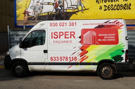 IDG GRUP WEB - ROTULACIÓN COMERCIAL - ROTULACIÓN DE VEHÍCULOS COMERCIALES: Rotulación de Coches, Rotulación de Furgonetas, Rotulación de Camiones, Rotulación de Motos, Rotulación de Barcos,... Rotulación con Vinilo de Corte, Rotulación con Vinilo de Impresión, Rotulación con Vinilo de Fundición, Rotulación Total Covering. ROTULACIÓN VEHÍCULO COMERCIAL (FURGONETA) - Cliente: ISPER FAÇANES
