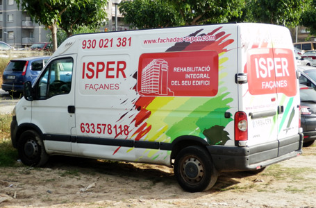 IDG GRUP WEB - ROTULACIÓN COMERCIAL - ROTULACIÓN DE VEHÍCULOS COMERCIALES: Rotulación de Coches, Rotulación de Furgonetas, Rotulación de Camiones, Rotulación de Motos, Rotulación de Barcos,... Rotulación con Vinilo de Corte, Rotulación con Vinilo de Impresión, Rotulación con Vinilo de Fundición, Rotulación Total Covering. ROTULACIÓN VEHÍCULO COMERCIAL (FURGONETA) - Cliente: ISPER FAÇANES