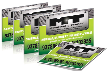 DISEÑO Y COLOCACIÓN DE ROTULOS COMERCIALES - LUMINOSOS O NO LUMINOSOS. RETROILUMINADOS. LEDS. LETRAS CORPÓREAS. METACRILATOS. VINILOS DE IMPRESIÓN. VINIOS DE CORTE. VINILOS MONOMÉRICOS. VINILOS POLIMÉRICOS. Metacrilatos para Cliente: MOSCOSO Y TERRET (Terrassa)