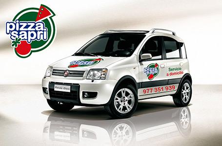 IDG GRUP WEB - ROTULACIÓN COMERCIAL - ROTULACIÓN DE VEHÍCULOS COMERCIALES: Rotulación de Coches, Rotulación de Furgonetas, Rotulación de Camiones, Rotulación de Motos, Rotulación de Barcos,... Rotulación con Vinilo de Corte, Rotulación con Vinilo de Impresión, Rotulación con Vinilo de Fundición, Rotulación Total Covering. ROTULACIÓN VEHÍCULO COMERCIAL COCHE - Cliente: SAPRI PIZZA