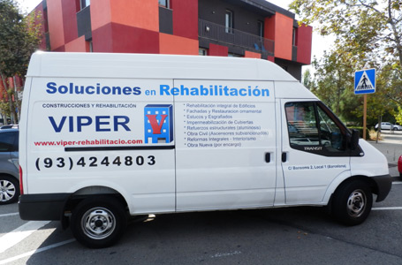 IDG GRUP WEB - ROTULACIÓN COMERCIAL - ROTULACIÓN DE VEHÍCULOS COMERCIALES: Rotulación de Coches, Rotulación de Furgonetas, Rotulación de Camiones, Rotulación de Motos, Rotulación de Barcos,... Rotulación con Vinilo de Corte, Rotulación con Vinilo de Impresión, Rotulación con Vinilo de Fundición, Rotulación Total Covering. ROTULACIÓN VEHÍCULO COMERCIAL (FURGONETA) - Cliente: VIPER REHABILITACIONS