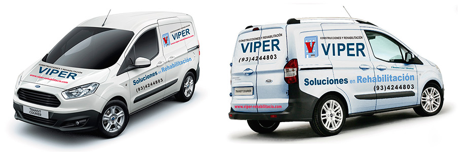 IDG GRUP WEB - ROTULACIÓN COMERCIAL - ROTULACIÓN DE VEHÍCULOS COMERCIALES: Rotulación de Coches, Rotulación de Furgonetas, Rotulación de Camiones, Rotulación de Motos, Rotulación de Barcos,... Rotulación con Vinilo de Corte, Rotulación con Vinilo de Impresión, Rotulación con Vinilo de Fundición, Rotulación Total Covering. ROTULACIÓN VEHÍCULO COMERCIAL (FURGONETA) - Cliente: VIPER REHABILITACIONS