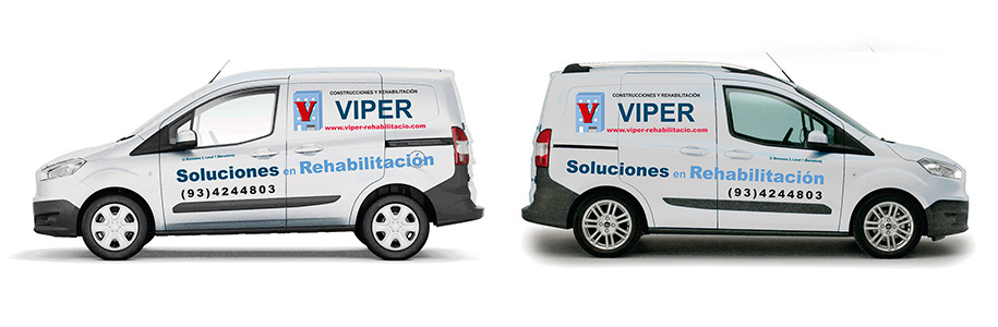 IDG GRUP WEB - ROTULACIÓN COMERCIAL - ROTULACIÓN DE VEHÍCULOS COMERCIALES: Rotulación de Coches, Rotulación de Furgonetas, Rotulación de Camiones, Rotulación de Motos, Rotulación de Barcos,... Rotulación con Vinilo de Corte, Rotulación con Vinilo de Impresión, Rotulación con Vinilo de Fundición, Rotulación Total Covering. ROTULACIÓN VEHÍCULO COMERCIAL (FURGONETA) - Cliente: VIPER REHABILITACIONS