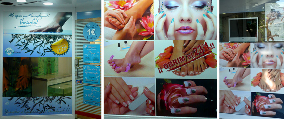 DISEÑO Y COLOCACIÓN DE ROTULOS COMERCIALES - LUMINOSOS. METACRILATOS. VINILOS DE IMPRESIÓN. VINIOS DE CORTE. VINILOS MONOMÉRICOS. VINILOS POLIMÉRICOS. Cliente: SPADICURA. Terrassa. Barcelona