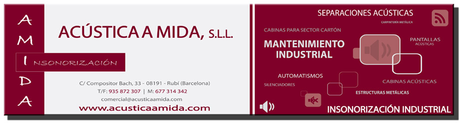 DISEÑO Y COLOCACIÓN DE ROTULOS COMERCIALES - LUMINOSOS. METACRILATOS. VINILOS DE IMPRESIÓN. VINIOS DE CORTE. VINILOS MONOMÉRICOS. VINILOS POLIMÉRICOS. Cliente: ACUSTICA AMIDA. Rubi. BARCELONA.