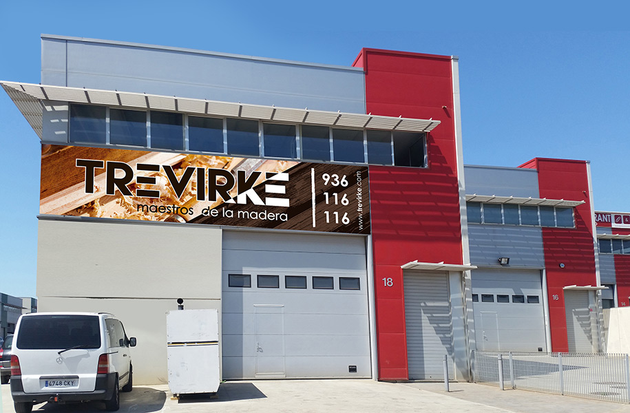 ROTULACIÓN COMERCIAL - DISEÑO Y COLOCACIÓN DE ROTULOS COMERCIALES - LUMINOSOS. METACRILATOS. VINILOS DE IMPRESIÓN. VINIOS DE CORTE. VINILOS MONOMÉRICOS. VINILOS POLIMÉRICOS. Cliente: TREVIRKE. Cervelló. BARCELONA.