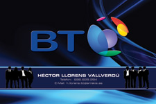 Tarjetas de visita IDG GRUP WEB (Barcelona. Cornellá. Rubi) ::: Diseño de imagen corporativa (tarjetas de visita) e Imprenta 4+4, 4+0 ó 4+1 en papel estucado brillo, mate, invercote,...Posibilidad de troquelados. ¡Aportamos originalidad, creatividad y diferenciación a sus tarjetas de visita). Máxima calidad a precios muy competitivos. Tarjetas de visita BT - HLL TELECOM COMPANY