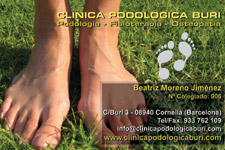 Tarjetas de visita IDG GRUP WEB (Barcelona. Cornellá. Rubi) ::: Diseño de imagen corporativa (tarjetas de visita) e Imprenta 4+4, 4+0 ó 4+1 en papel estucado brillo, mate, invercote,...Posibilidad de troquelados. ¡Aportamos originalidad, creatividad y diferenciación a sus tarjetas de visita). Máxima calidad a precios muy competitivos. Tarjetas de visita CLÍNICA PODOLÓGICA BURI (CORNELLÁ).