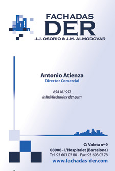 Tarjetas de visita IDG GRUP WEB ::: Diseño de imagen corporativa (tarjetas de visita) e Imprenta 4+4, 4+0 ó 4+1 en papel estucado brillo, mate, invercote,...Posibilidad de troquelados. ¡Aportamos originalidad, creatividad y diferenciación a sus tarjetas de visita). Máxima calidad a precios muy competitivos. Tarjetas de visita - GRUP DER. FACHADAS DER