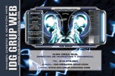 Tarjetas de visita IDG GRUP WEB ::: Diseño de imagen corporativa (tarjetas de visita) e Imprenta 4+4, 4+0 ó 4+1 en papel estucado brillo, mate, invercote,...Posibilidad de troquelados. ¡Aportamos originalidad, creatividad y diferenciación a sus tarjetas de visita). Máxima calidad a precios muy competitivos.