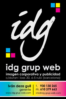 Tarjetas de visita IDG GRUP WEB ::: Diseño de imagen corporativa (tarjetas de visita) e Imprenta 4+4, 4+0 ó 4+1 en papel estucado brillo, mate, invercote,...Posibilidad de troquelados. ¡Aportamos originalidad, creatividad y diferenciación a sus tarjetas de visita). Máxima calidad a precios muy competitivos.