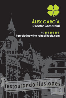 Tarjetas de visita IDG GRUP WEB (Barcelona. Cornellá. Rubi) ::: Diseño de imagen corporativa (tarjetas de visita) e Imprenta 4+4, 4+0 ó 4+1 en papel estucado brillo, mate, invercote,...Posibilidad de troquelados. ¡Aportamos originalidad, creatividad y diferenciación a sus tarjetas de visita). Máxima calidad a precios muy competitivos. Tarjetas de visita NEWLINE REHABILITACIÓ (BARCELONA).