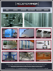 Diseño Web IDG GRUP WEB para ACUSTICA A MIDA - INSONORIZACIÓN Y MANTENIMIENTO INDUSTRIAL EN RUBI (BARCELONA). Cabinas acústicas. Silenciadores. Pantallas acústicas. Mantenimiento.