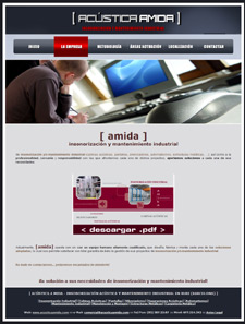 Diseño Web IDG GRUP WEB para ACUSTICA A MIDA - INSONORIZACIÓN Y MANTENIMIENTO INDUSTRIAL EN RUBI (BARCELONA). Cabinas acústicas. Silenciadores. Pantallas acústicas. Mantenimiento.