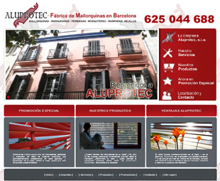 Diseño Web IDG GRUP WEB para ALUPROTEC - Mallorquinas, Mamparas, Marquesinas (Mataró).