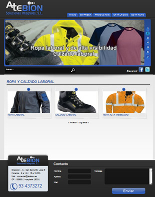 Diseño Web IDG GRUP WEB para ATEBION (L'Hospitalet. Barcelona). Ferretería industrial en Barcelona.
