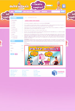 Diseño Web IDG GRUP WEB para ENTRE MAMAS - Tienda artículos bebe segunda mano (Cornellá - Barcelona).
