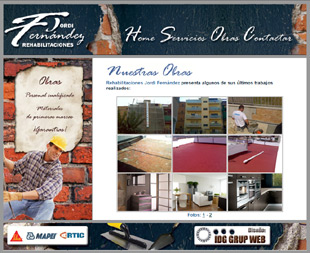 Diseño Web IDG GRUP WEB para REHABILITACIONES JORDI FERNANDEZ (Sant Vicenç dels Horts. Barcelona).