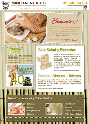 Diseño Web IDG GRUP WEB para MINIBALNEARIO URBANO CASTELLDEFELS