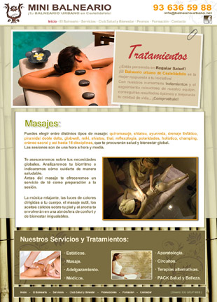 Diseño Web IDG GRUP WEB para MINIBALNEARIO URBANO CASTELLDEFELS