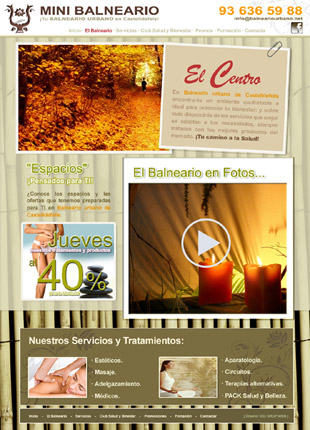 Diseño Web IDG GRUP WEB para MINIBALNEARIO URBANO CASTELLDEFELS