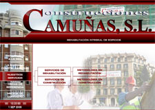 Diseño Web IDG GRUP WEB para CONSTRUCCIONES CAMUÑAS : CONSTRUCCIÓN Y REHABILITACIÓN DE EDIFICIOS - IDG GRUP WEB ::: Diseño Web - Diseño Paginas Web - Diseño Web Profesional - Diseño Imagen Corporativa (Logos, Tarjetas, Dipticos, Tripticos, Catalogos,...). Imprenta. Rubi. Cornella. Castelldefels. L'Hospitalet. BARCELONA. TARRAGONA. GIRONA. LLEIDA.