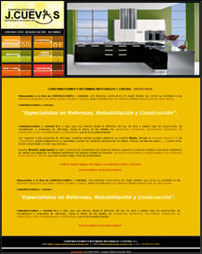 Diseño Web IDG GRUP WEB para CONSTRUCCIONES J.CUEVAS - REFORMAS INTEGRALES BAÑOS Y COCINAS EN L'HOSPITALET